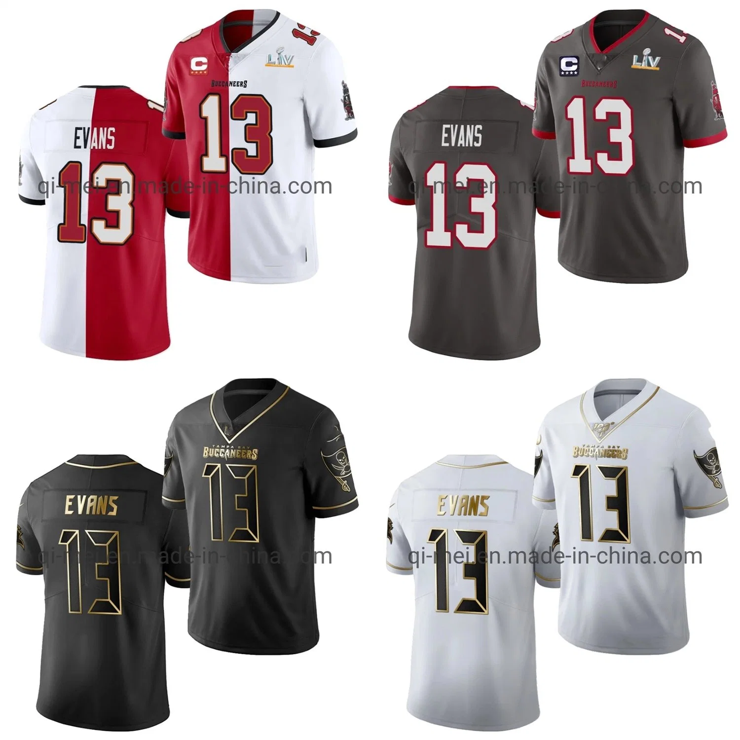 2021 Super Bowl LV Champions Mike Evans Buccaneers Mens Womens Kids Football Jerseys