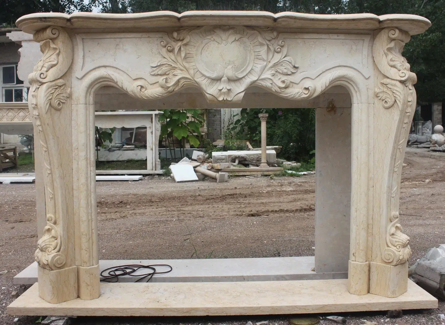 Home Decoration Excellent Carving Stone Granite Marble Fireplace