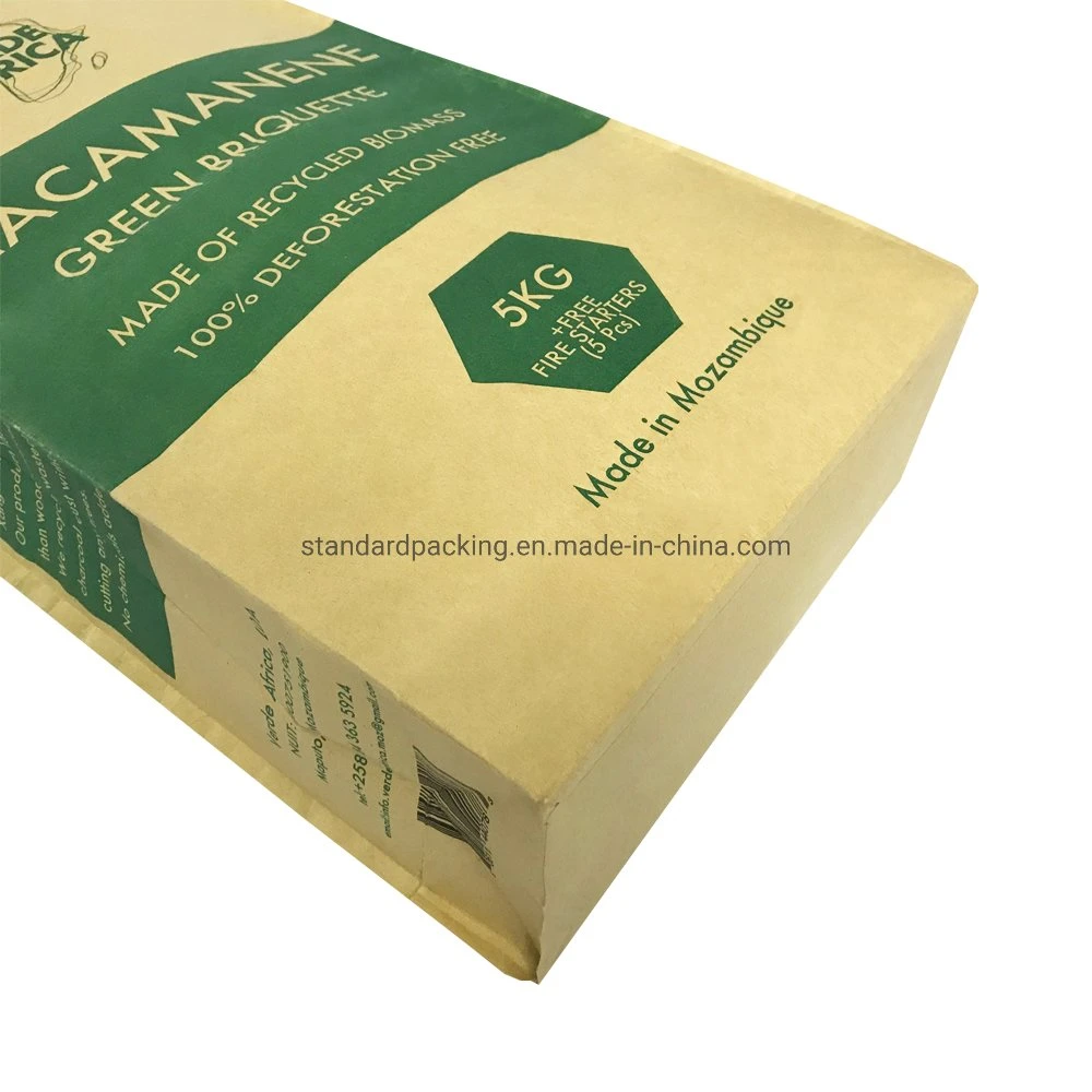 5kg de carbón de bambú barbacoa laminado bolsa de papel Kraft PP BARBACOA