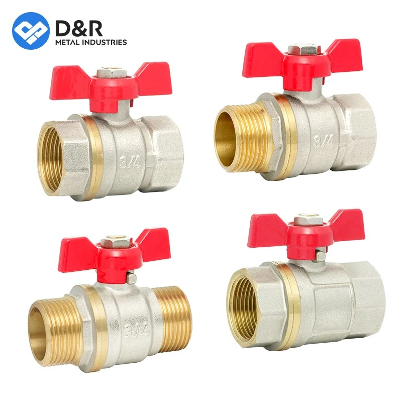 Вывод D&amp;R Full Port 1-1/2" Male NPT 600 psi/ WOG Резьба NPT шарового клапана свободной латуни