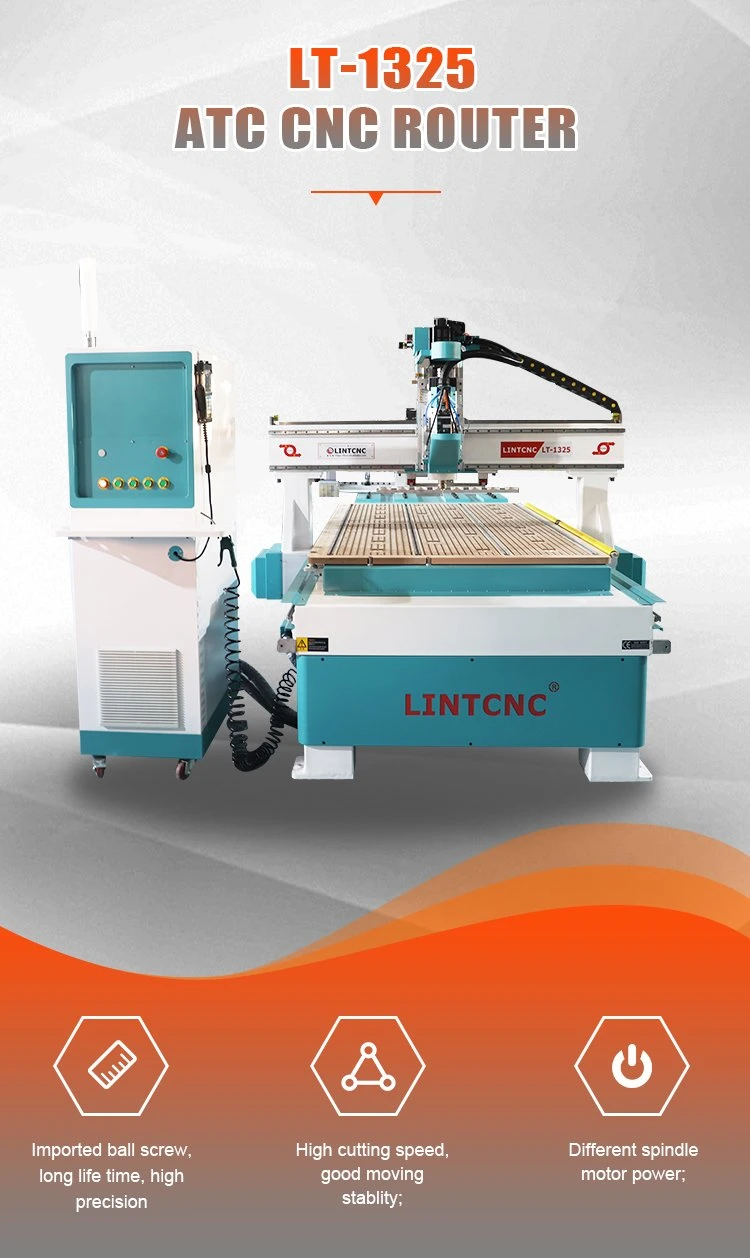 Factory Price Atc Wood Cutting CNC Engraver Cutter Machine 4X8 CNC Router 1325 2030 Atc 3axis 4 Axis 3D Sculpture Woodworking Router MDF Door Cabniet Furniture