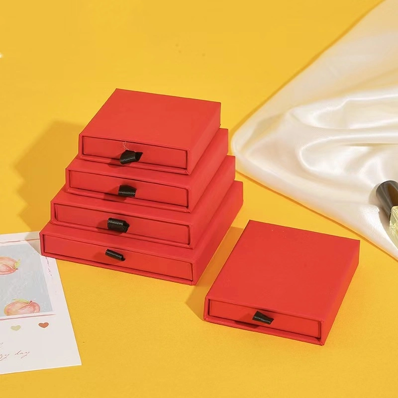 Custom Logo Drawer Sliding Cardboard Paper Luxury Gift Jewelry Box Packaging