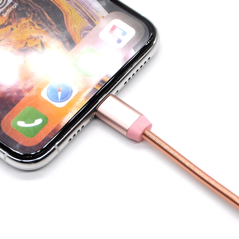 Stainless Steel Material Lighting Charging Cable Data Cable for Apple iPhone