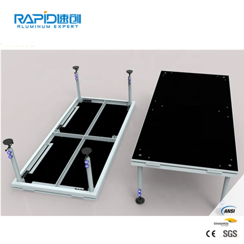 El movimiento de aluminio plegable de la decoración de eventos de la plataforma móvil portátil de la etapa de la boda