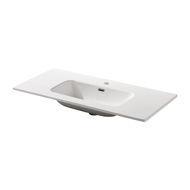 Chaozhou Sanitary Ware Single Ceramic Wash Basin Over Counter Color Cabinet Sink