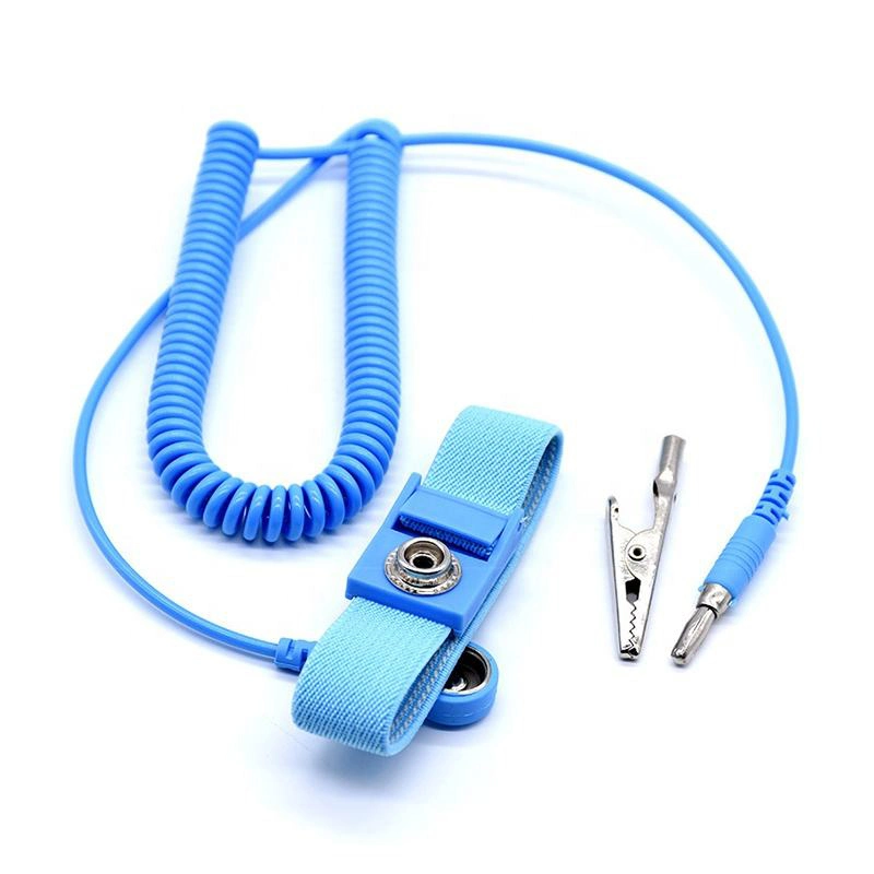 Blue Cleanroom Workshop Adjustable Elastic ESD Anti-Static Wrist Strap