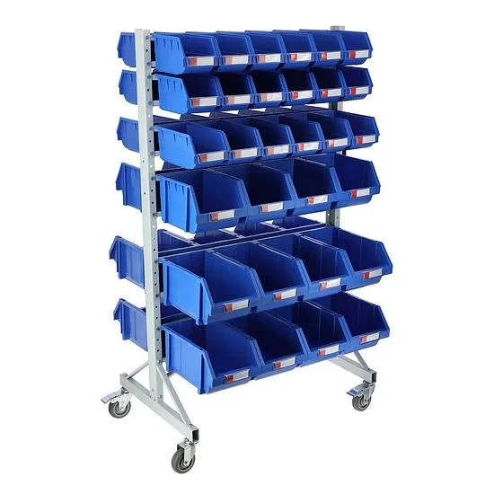 Double Side Mobile High Strength Rail Rack with Picking Bins