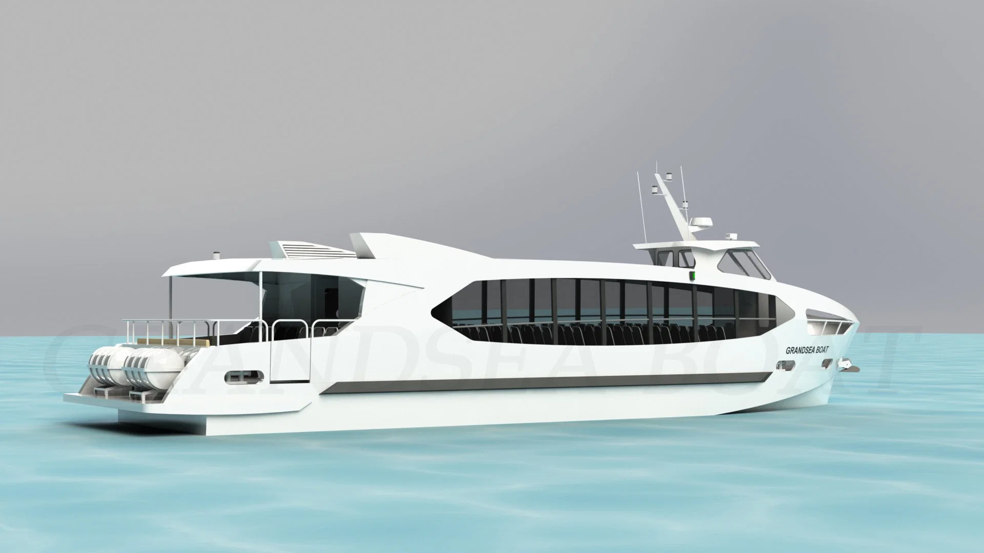 Grandsea 18.8m 96 Persons Diesel Inboard Sea Coastal Sea Fast Speed Passenger Boat for Sale