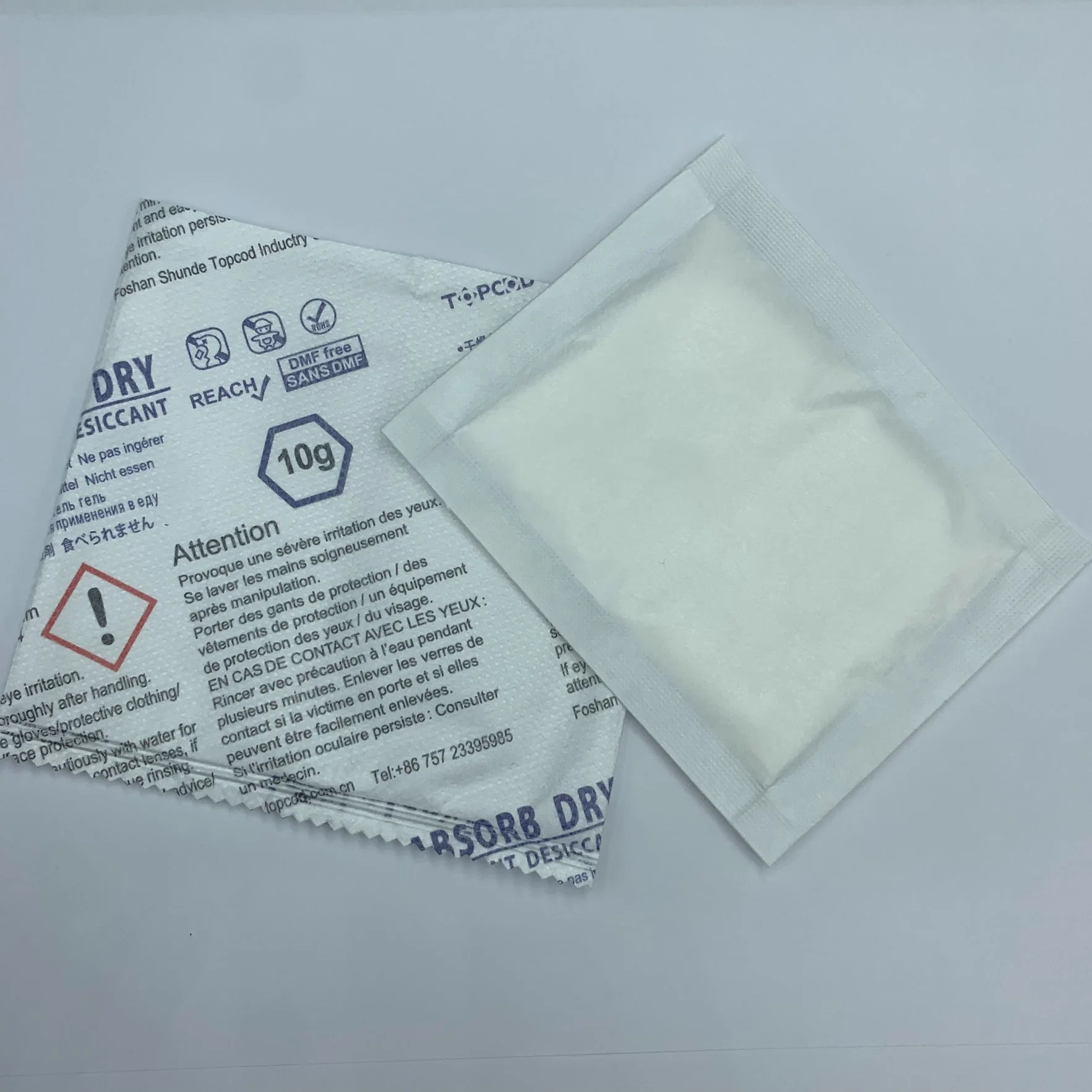 300% Moisture Absorption Capacity Calcium Chloride Desiccant Sachets Used for Garment Packing