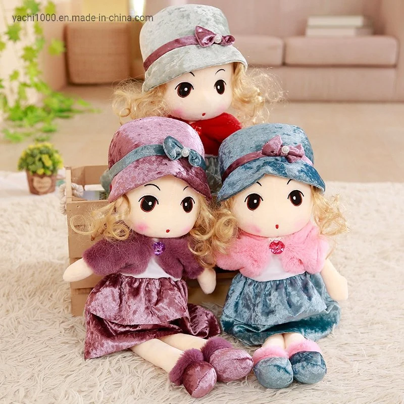 Fashion American Plush Girl Doll Set Stuffed Rag Dolls