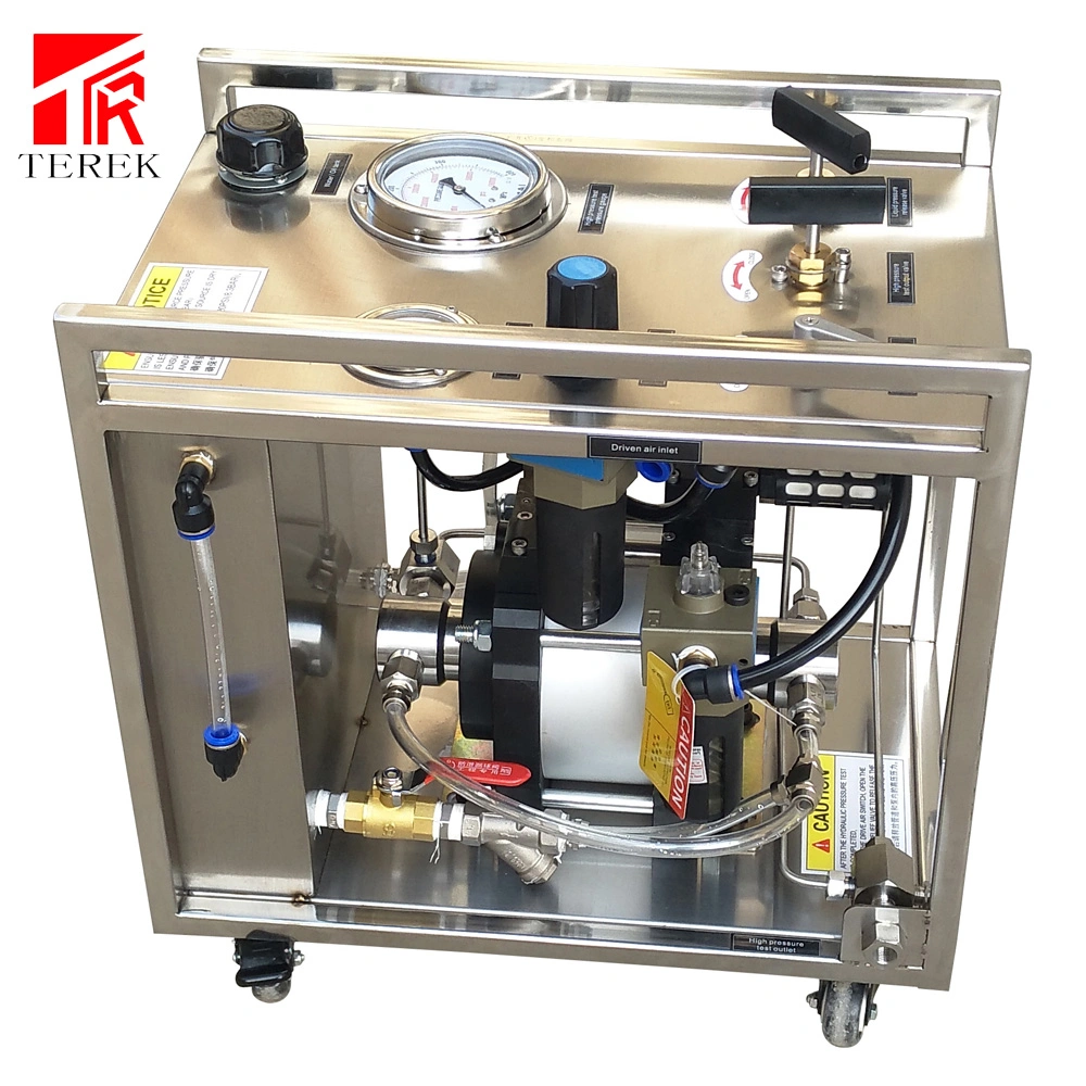 Terek Brand Hydraulic Hydrostatic Pressure Testing Machine Pump Air Driven Portable