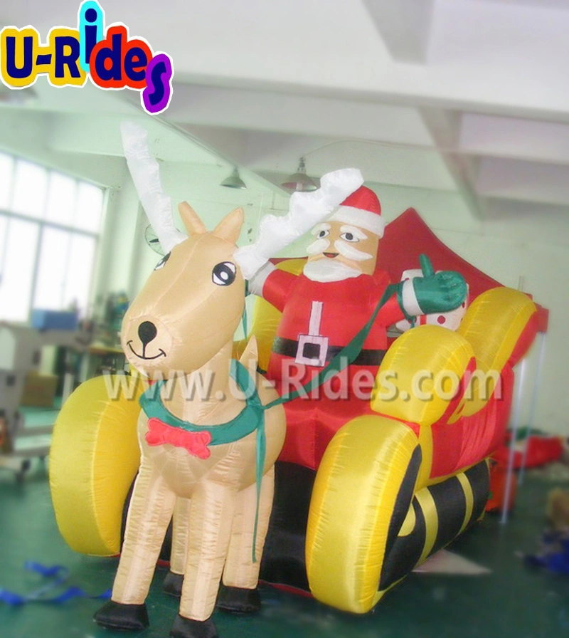 Aufblasbare Santa Claus Cartoon mit Hirsch Auto