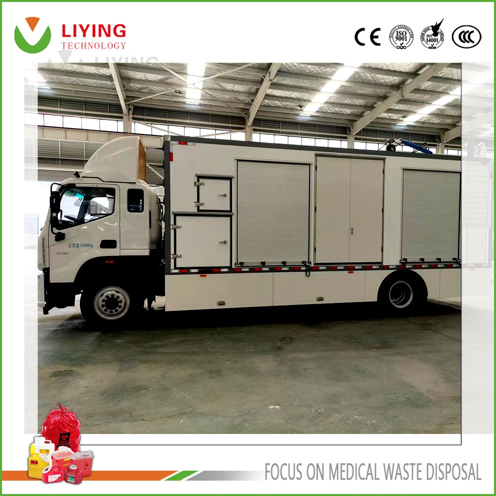 No Pollution Medical Waste High Temperature Steam Disinfection Disposal Equipment Vehicle