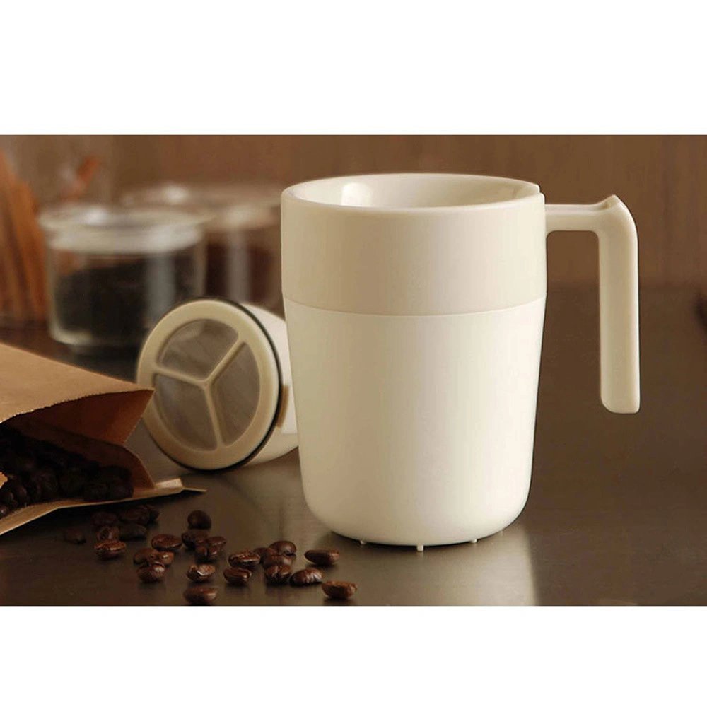 Café portátil o hojas de té Plunger taza de doble capa Bl15758