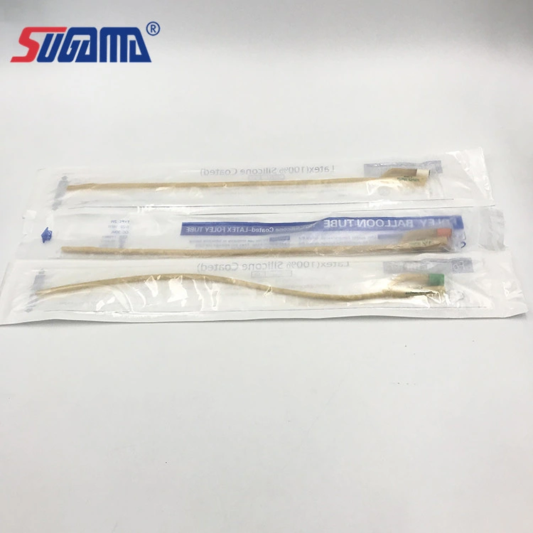 Disposable Latex Foley Catheter CE ISO Single Use Two Way 3-10 Cc Balloon