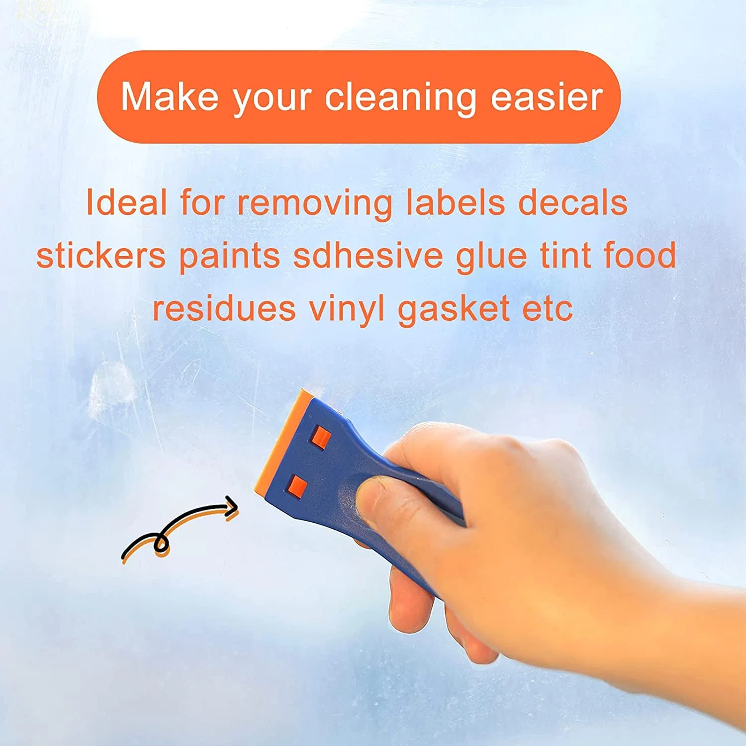 Adhesive Remover Stickers Gaskets Window 100-PCS-Blades Plastic Blade Plastic Razor Blade Scraper