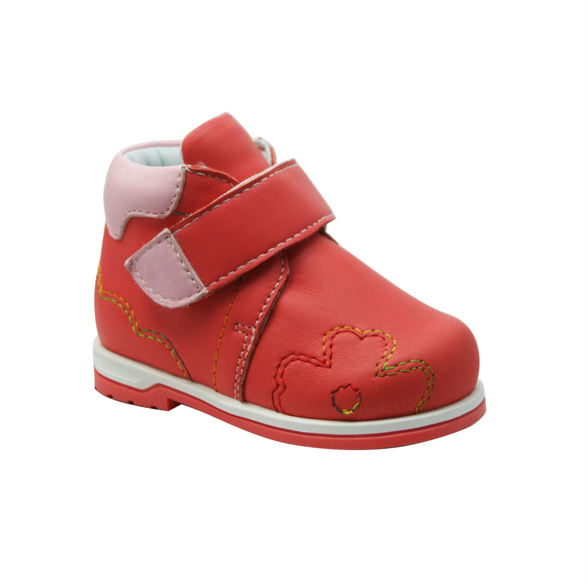 Soft Leather Toddler Shoe with Ankle Support for Stability Prevention Flat Foot