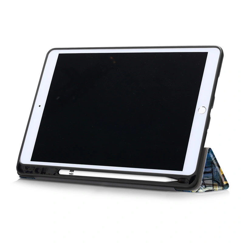 Capot arrière programmable Folio pli En cas avec porte-crayon pour iPad 10.2