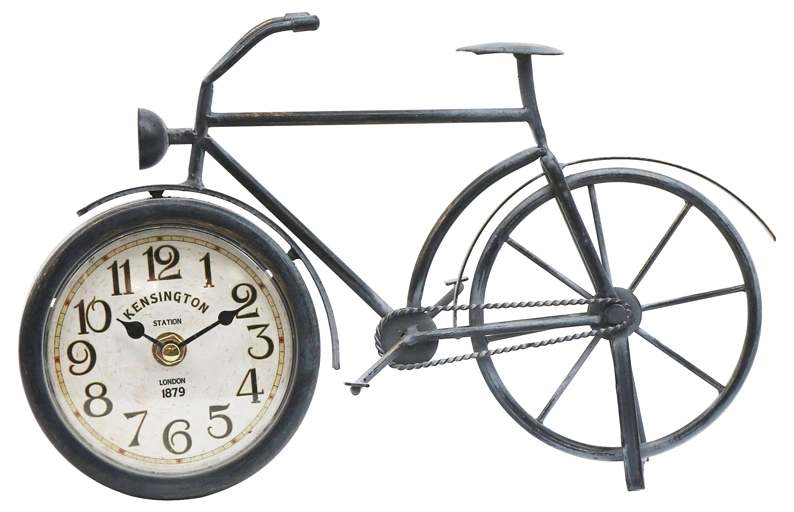 Vintage Style Decorative Bicycle Shape Analog Time Desk Clock