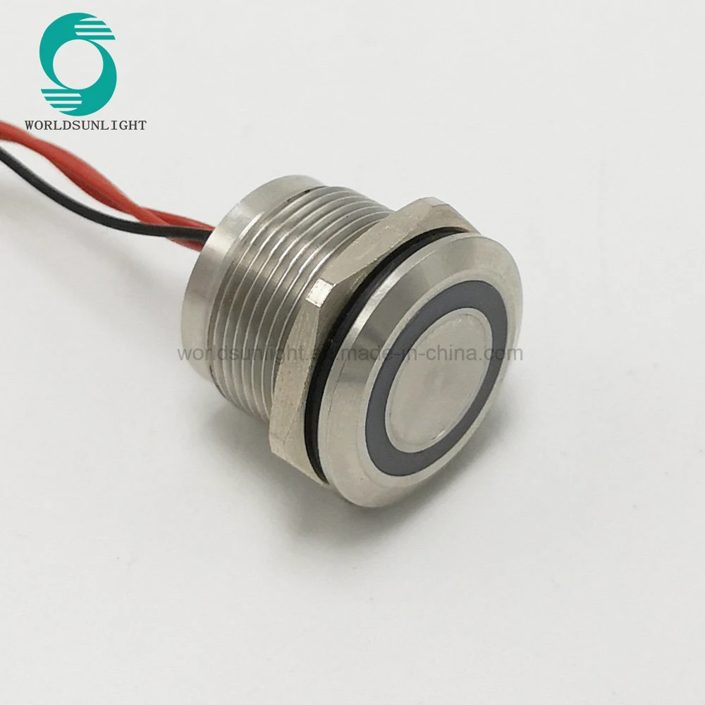 Ws22brafn1nomr IP68 22mm No Momentary Stainless Steel Piezo Switch with Chamfer