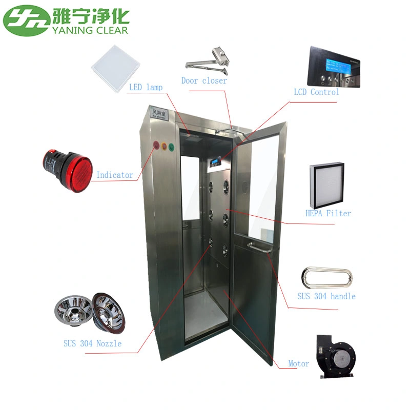 Yaning Customized Auto Sliding or Rollup Door Cargo Air Shower