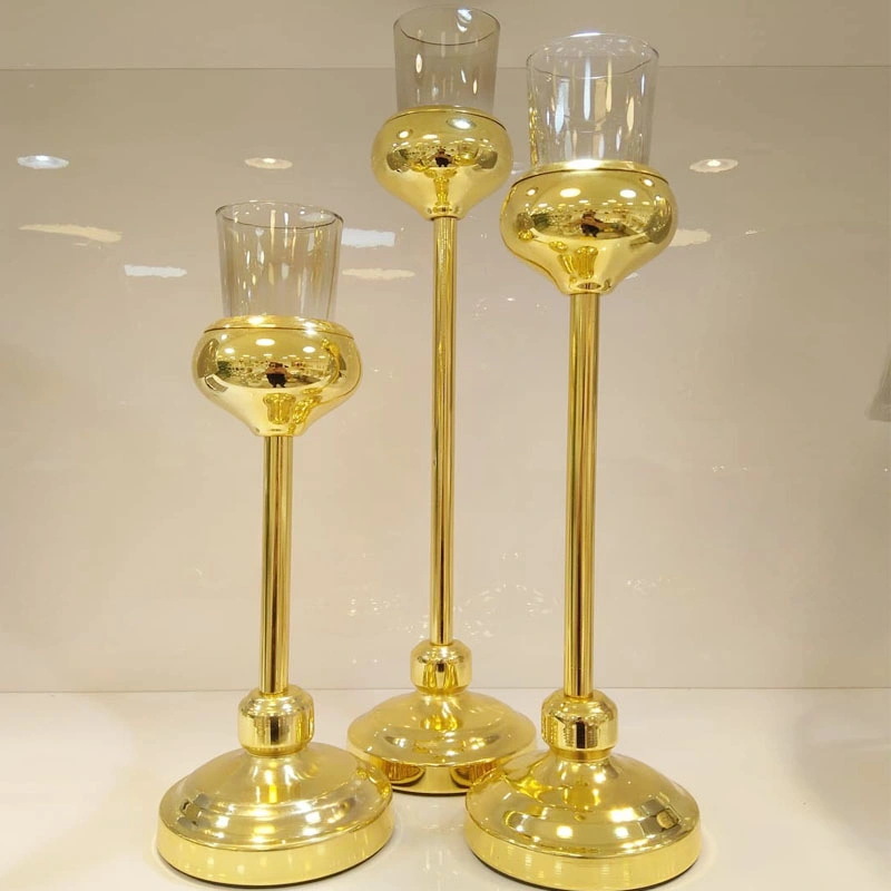 The Latest 3 Piece Set of Decorative Wedding Table Core Metal Candle Holder