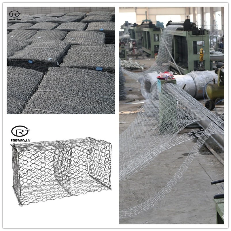 Galvanizado revestido de PVC Gabião Cesta /Wire Mesh Gabião Box