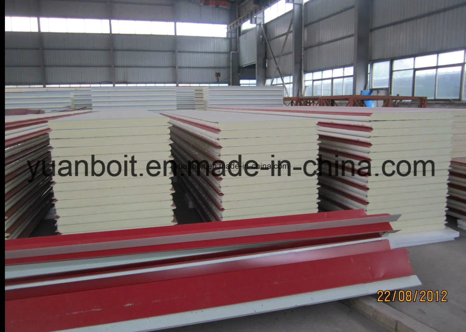 Industrial Steel Workshop Garage with PU EPS Sandwich Panel Roof and Wall