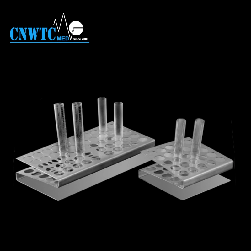 Medical Multi-Use 25-Well Z Shape Metal Stainless Steel Test Tube Rack