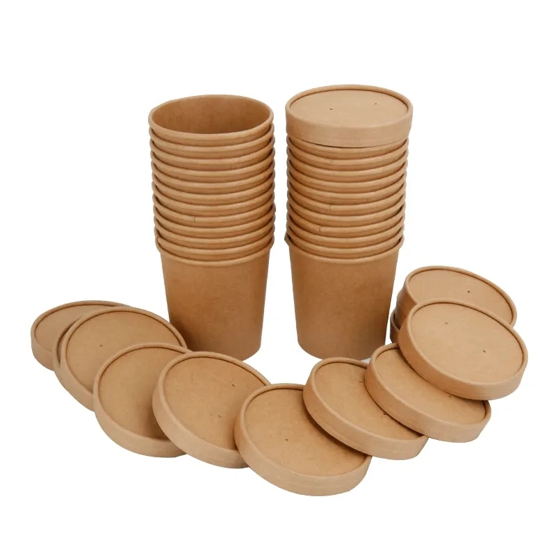 High quality/High cost performance  Disposable Biodegradable Takeaway Packaging Container Paper Hot Soup Cup Take Away Food