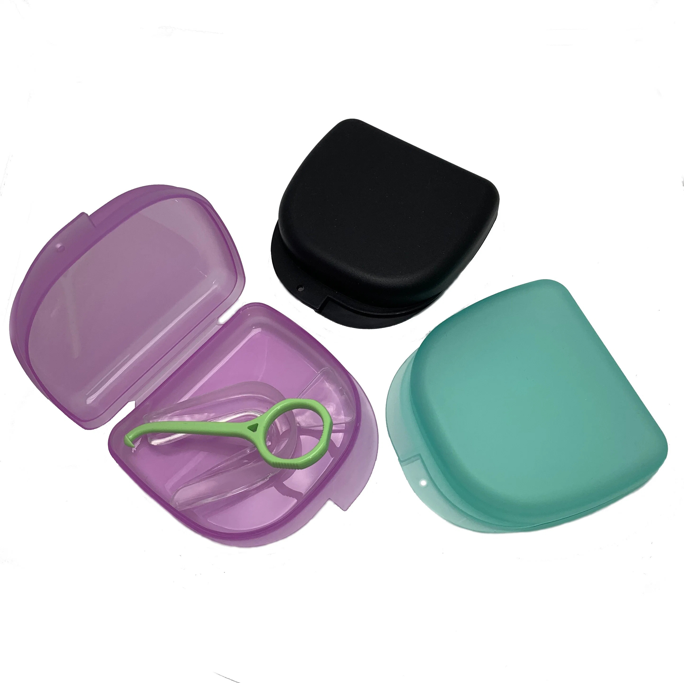 Portable High Grade Matte Plastic Orthodontic Dental Retainer Case