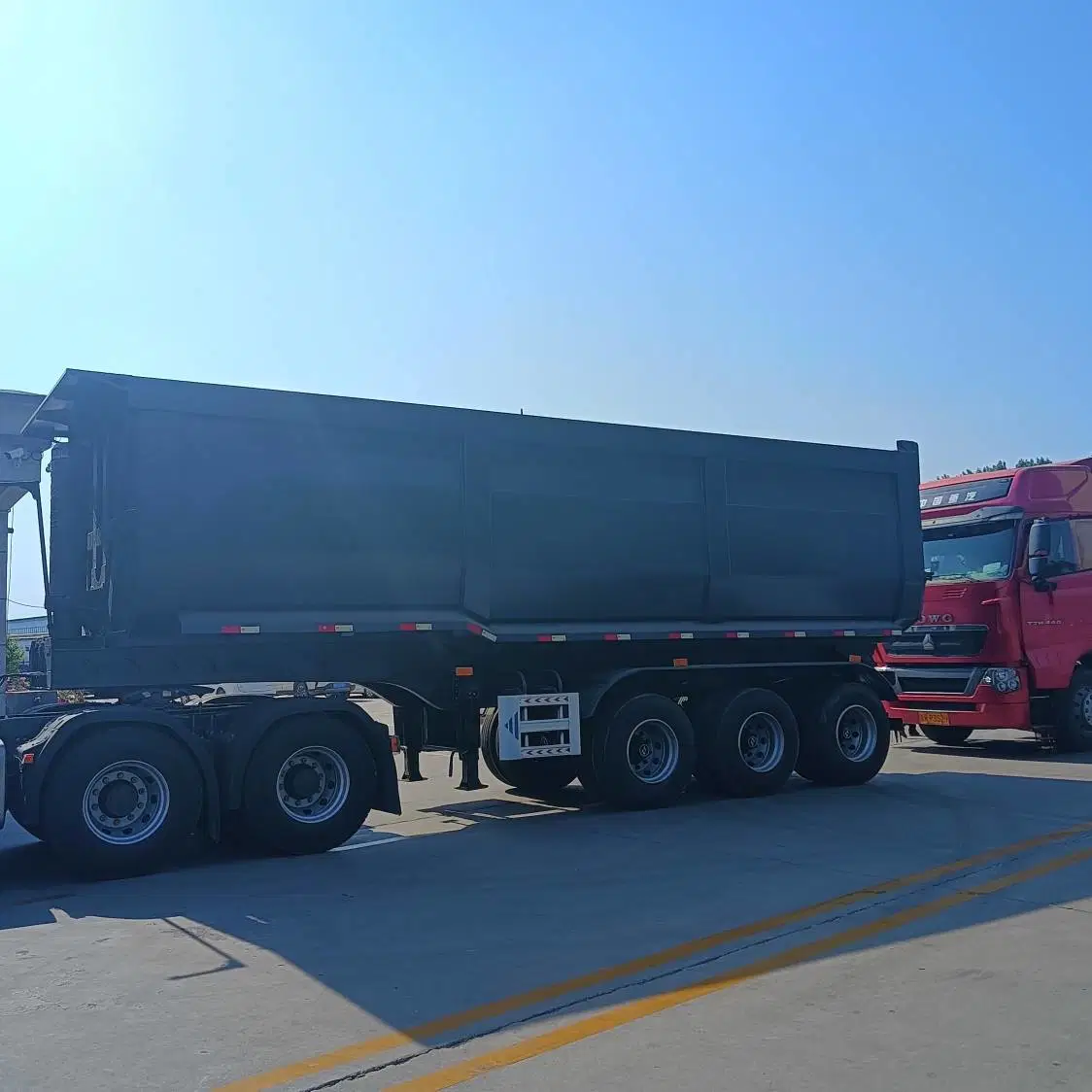 40cbm Kohle Sand Boden Transport Dump Truck Kipper Semi Trailer