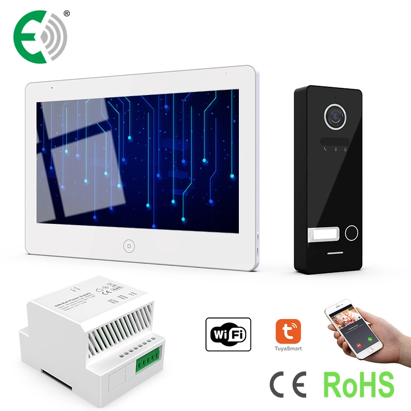 10.1" Touch Screen 2-Wire Home Security Video Doorphone Interphone System