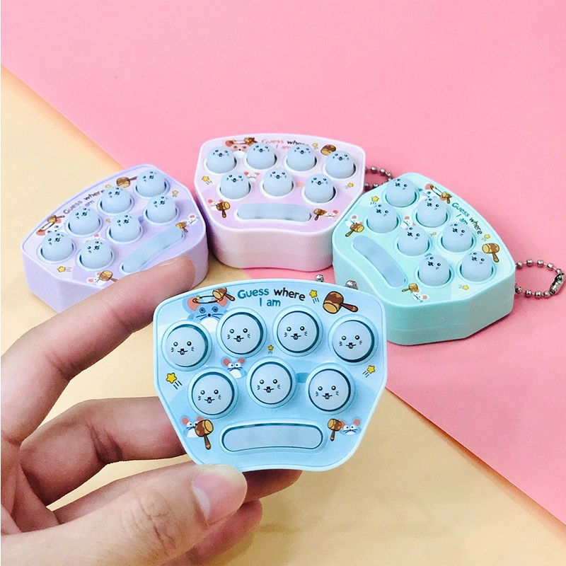 Kids Cute Fun Mini Handheld Whack-a-Mole Toy Cute Key Chain Game Console