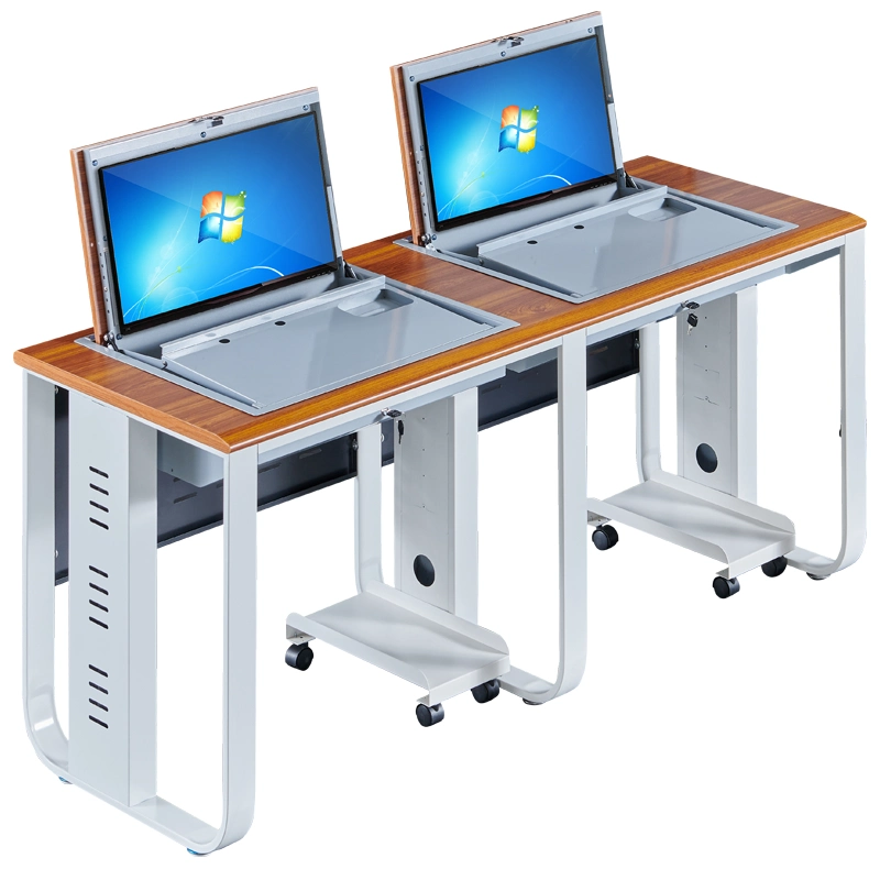 Office Furniture Computer Desk Flip up Desktop Monitor Safe Multimedia Sala de aula