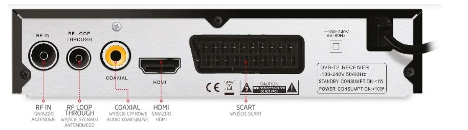 Smart Full HD цифровой телеприставки Scart DVB-T2