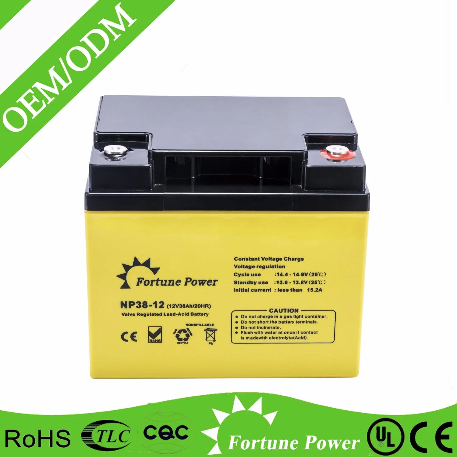 China Facotry Price 12V 38ah Rechargeable Gel Cell Battery