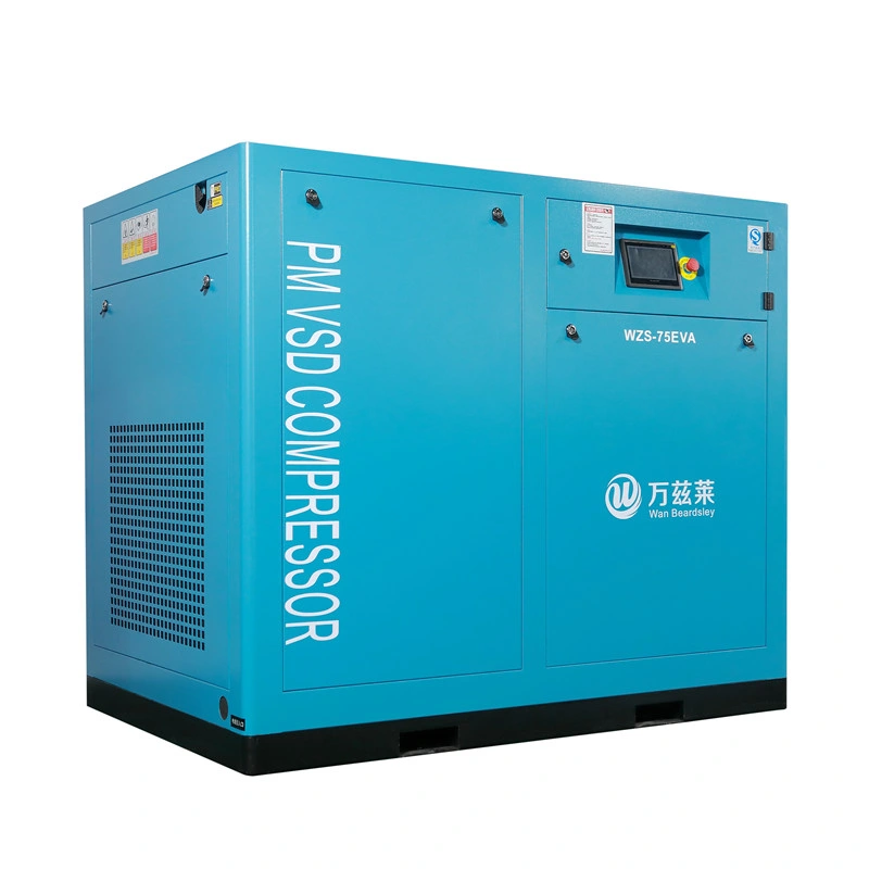 30CH 22kw 8bar 10bar injection d'huile stationnaire entraînement électrique VSD Compresseur d'air à vis rotative VFD avec variateur de fréquence variable