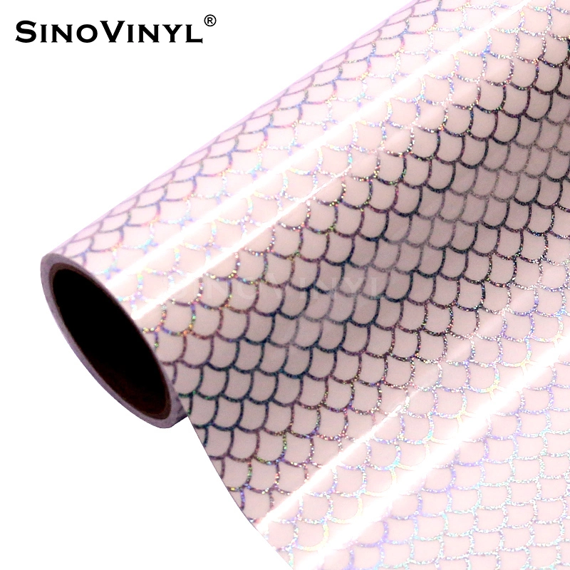 SINOVINYL Hot Sale Lajas holográficas Mosaic Plotter Plotter Plata Cuenco de corte Caja de regalo papel permanente de vinilo