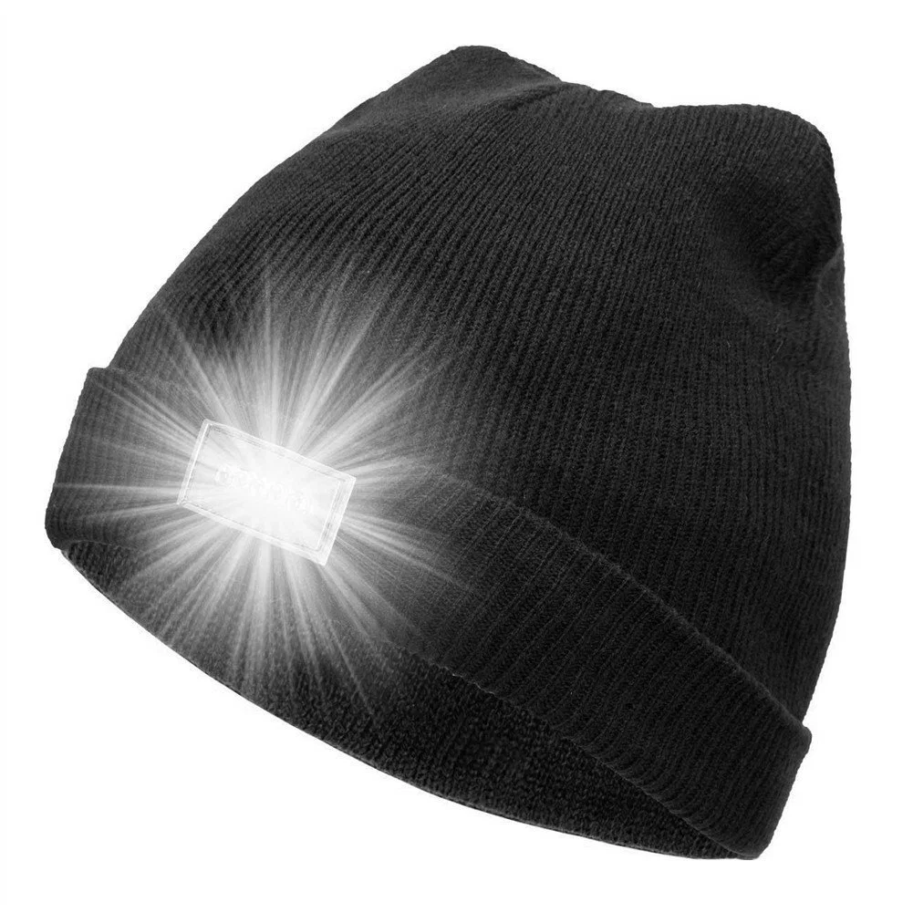 5 LED Flashlight Men's Beanie Hat Cap for Running, Hunting, Camping