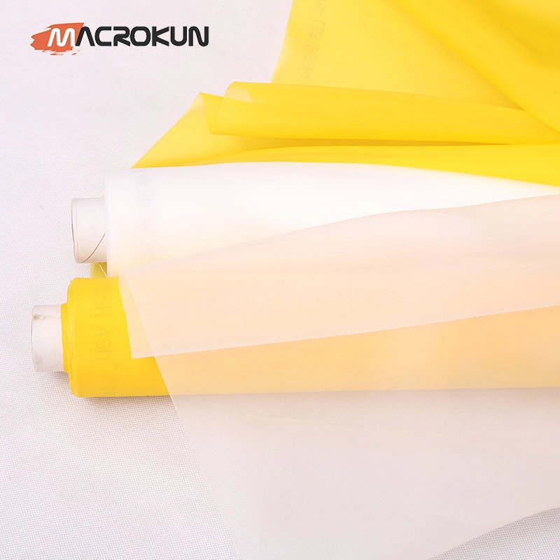 White Yellow 80 100 110 120 135 150 160 180 195 200 250 300 Mesh Nylon Polyester Silk Screen Printing Mesh for Screen Printing