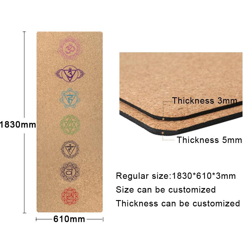 Non Slip Anti Skid Waterproof Design Custom Logo Print Cork Suede TPE EVA PVC Jute PU NBR Natural Rubber Eco Friendly Yoga Gym Exercise Mat for Adult