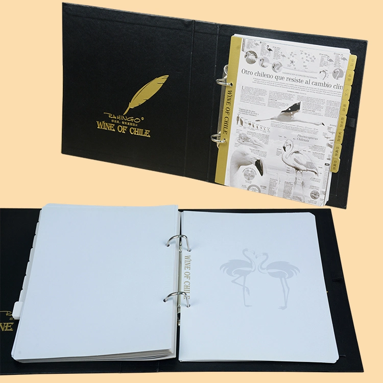 Papier à couverture rigide personnalisé cuir fleur feuille en vrac papeterie Organiseur cahier carnet Impression