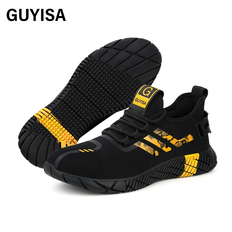 Guyisa Brand 2023 Zapatos de seguridad de puntera de acero antiaplastamiento más vendidos