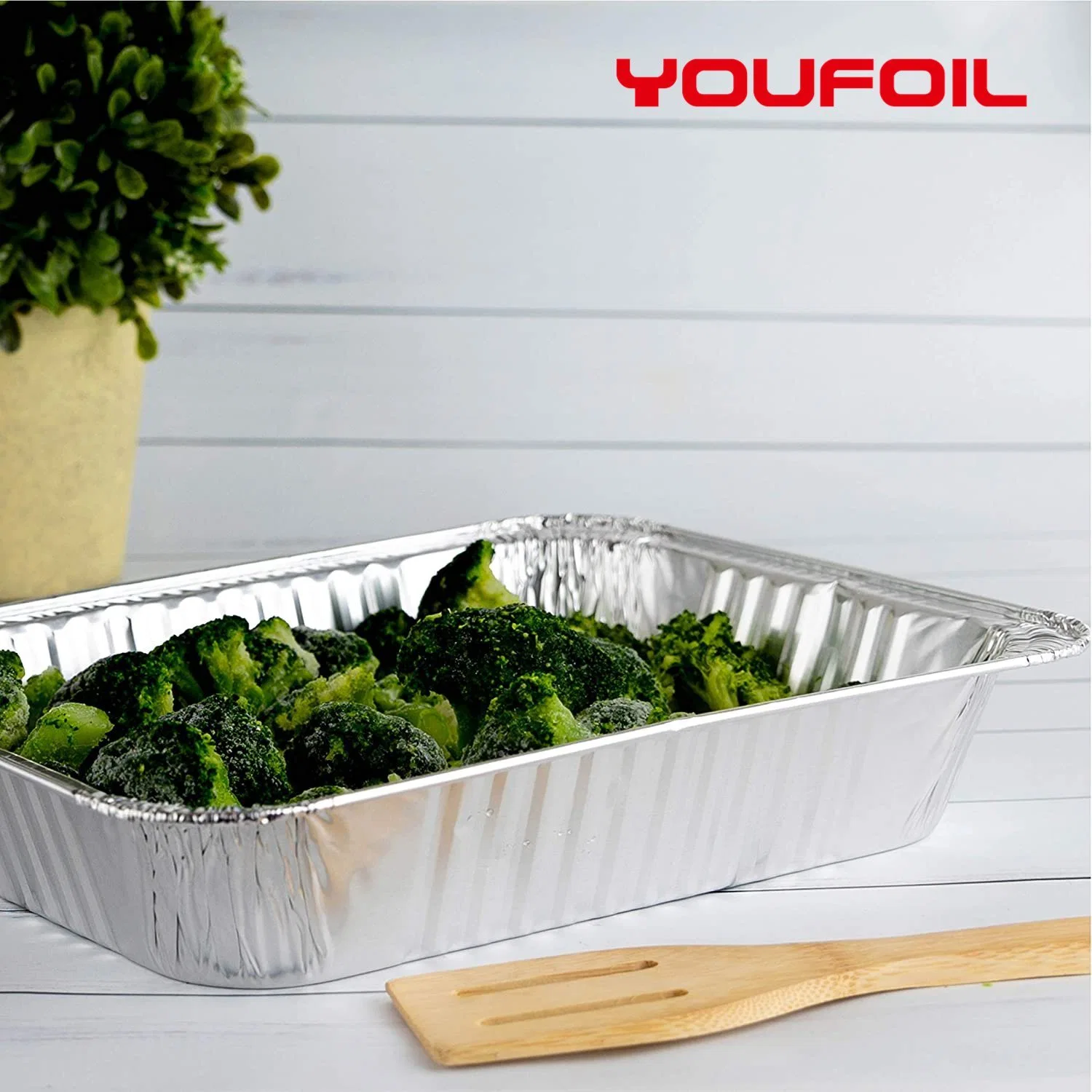 Disposable Aluminum Foil Pan Metal Packaging Food Box with Lid