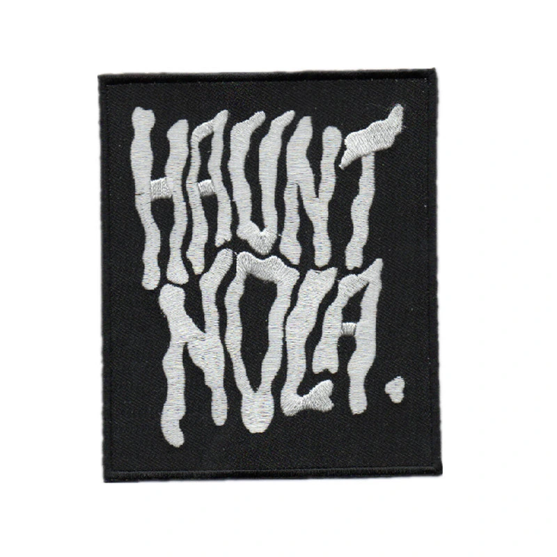 Embroidery Patch, Woven Patch for Clothing Decoration Black Color 2D or 3D PVC Embroidery Patches