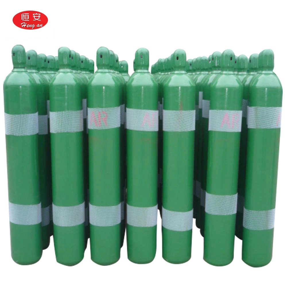 High Pressure Seamless Steel 50L Argon CO2 Helium Oxygen Cylinder with Valve Cap/Handle