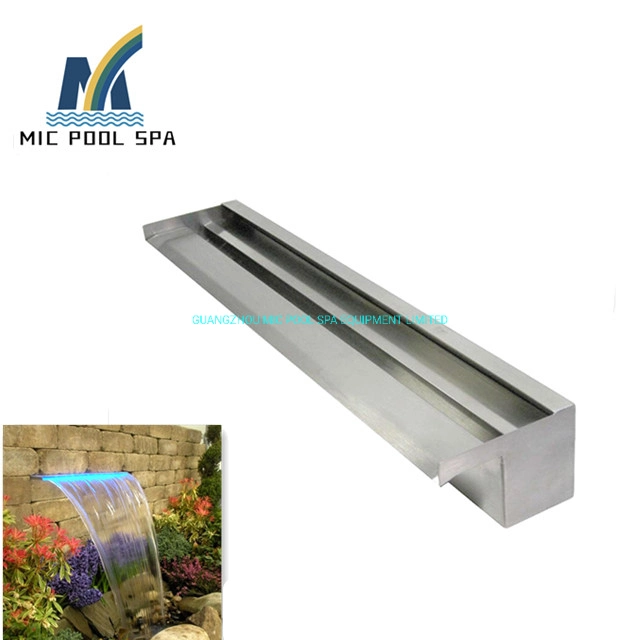 Colorful Acrylic and Stainless Steel Material Water Descent&Waterfall for Swimming Pool Decoration