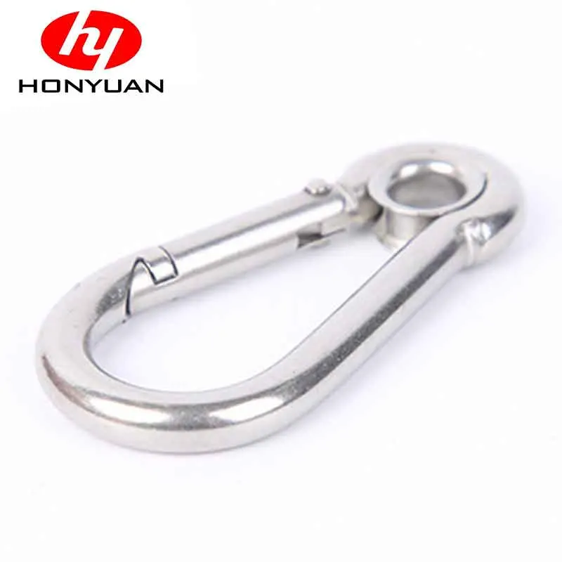 Stainless Steel AISI316 70mm Snap Hook with Eyelet and Screw Nut