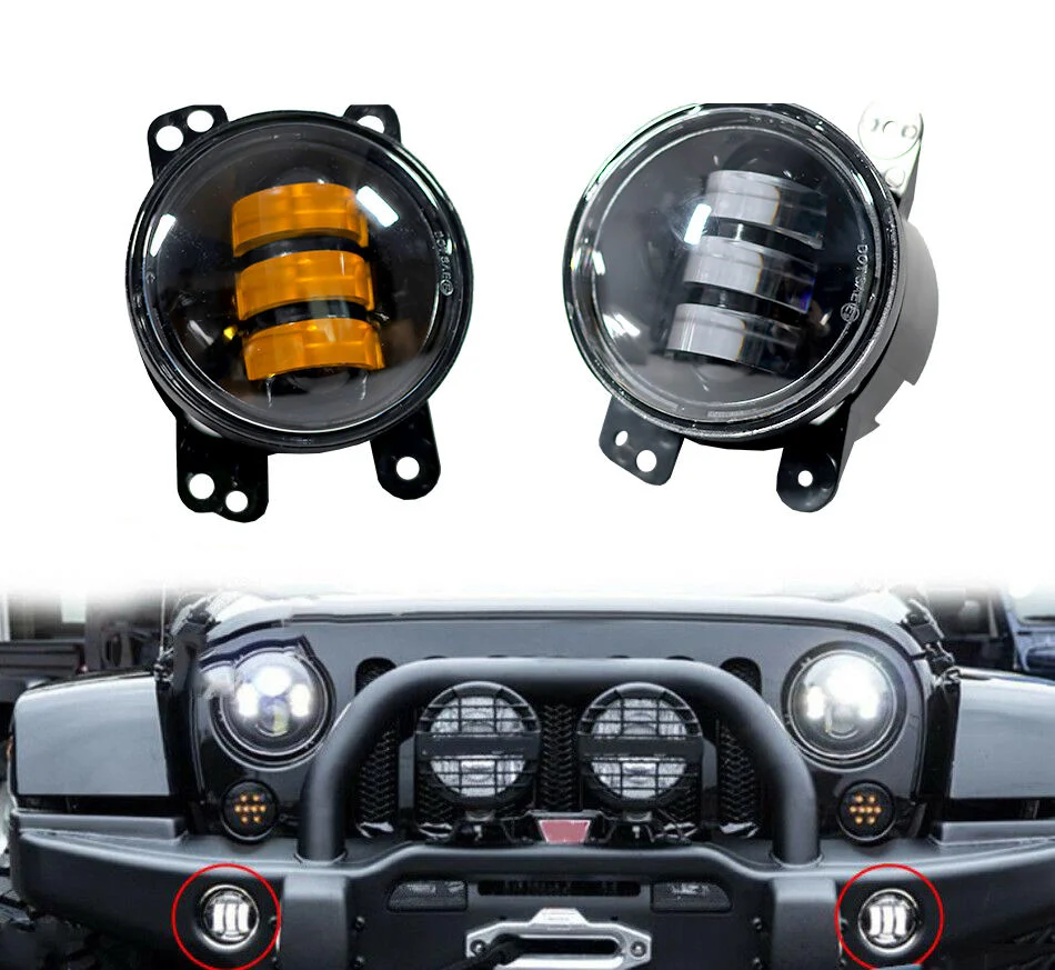 Hot Selling High quality/High cost performance  LED Car Fog Light 55W Automobile Fog Lamp for Jeep Wrangler Jk Jl 1990-1993